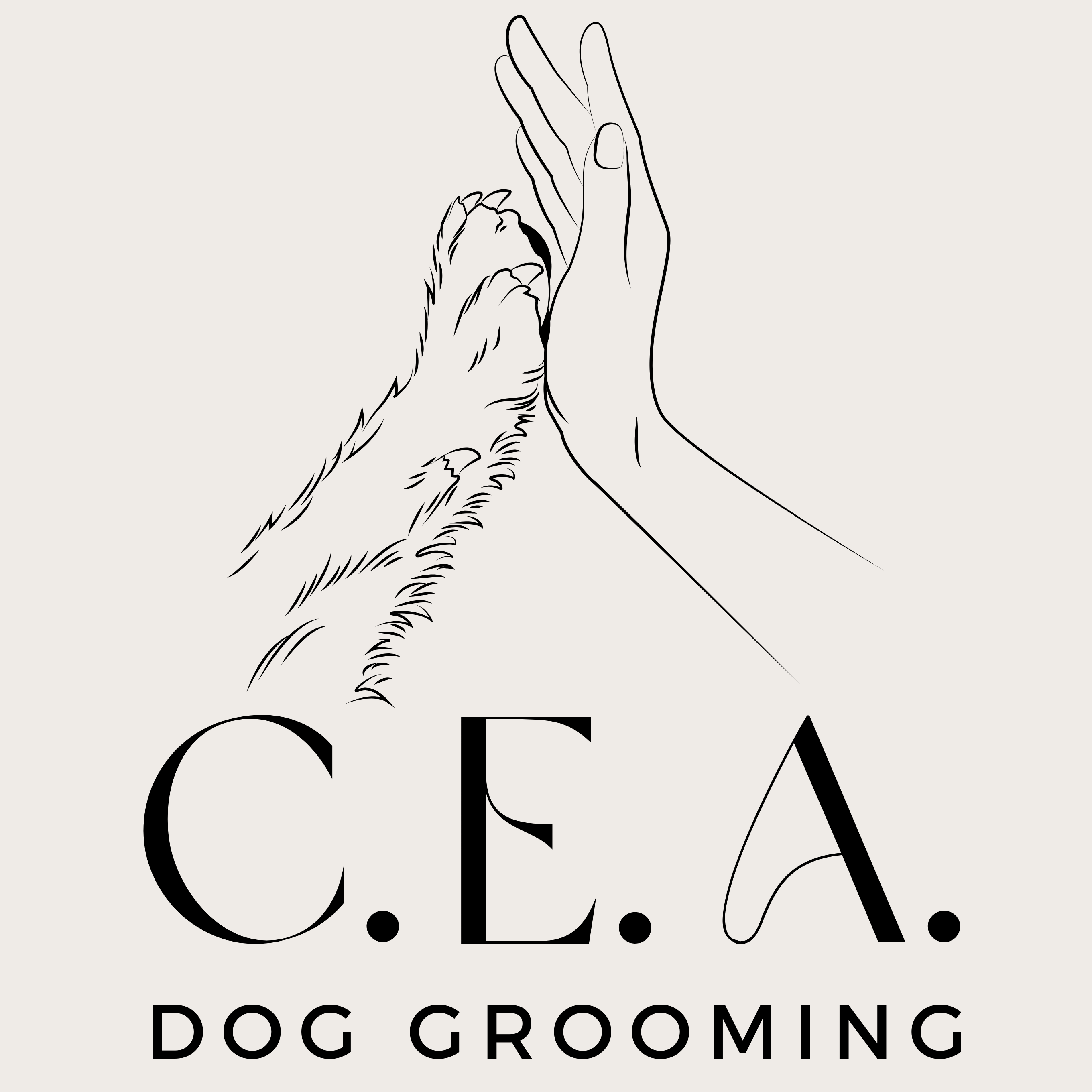 C.E.A. Dog Grooming Logo